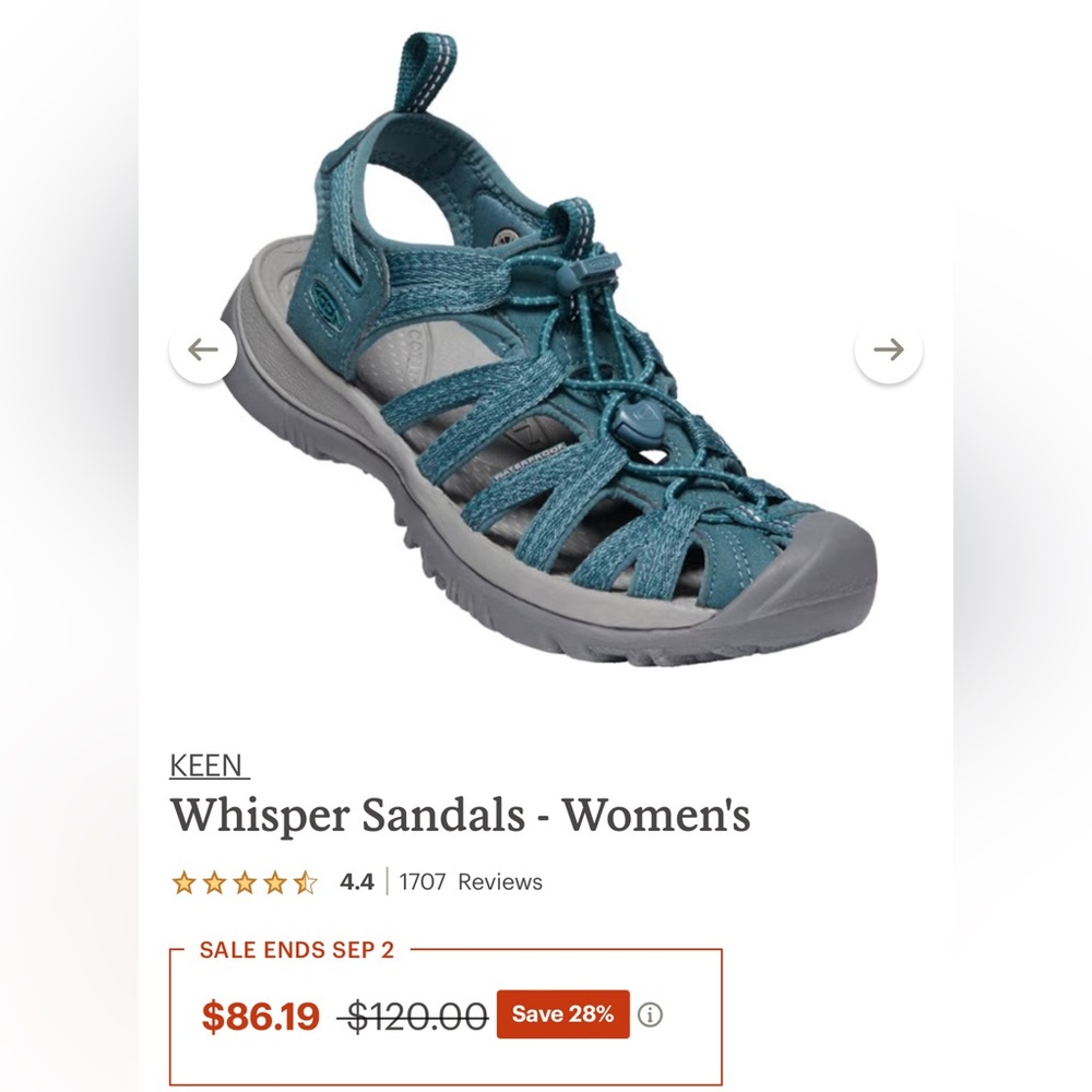 Keen sandals women’s 8.5